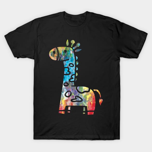 Funny giraffe colorful tshirt T-Shirt by thefriendlyone